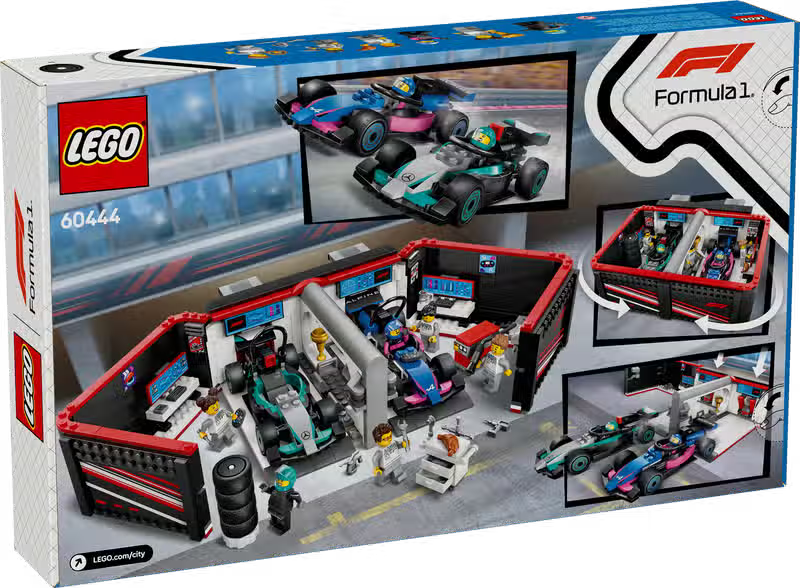 Garage F1 et voitures Mercedes-AMG et Alpine (60444)